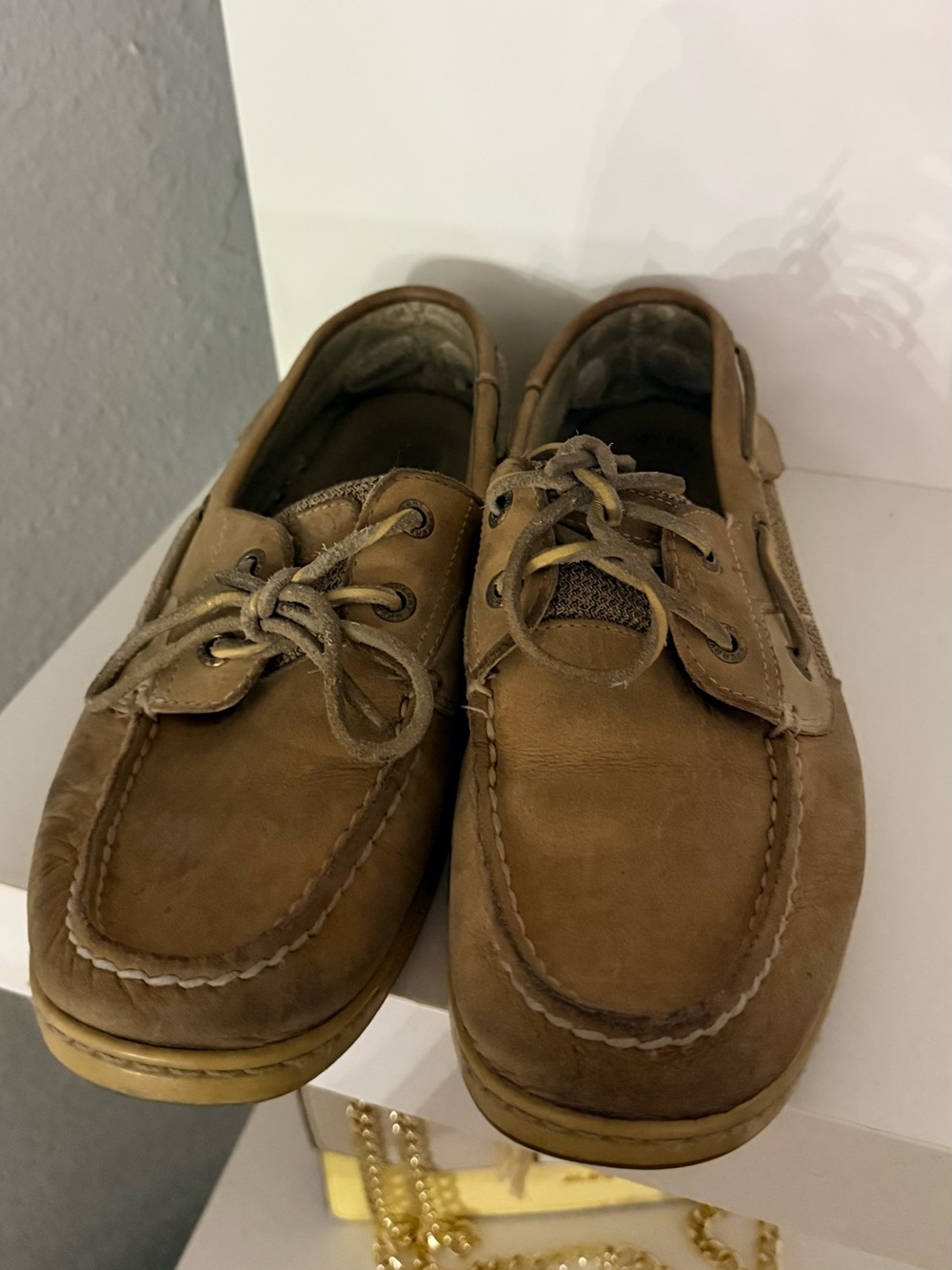 Sperry Tan Leather Boat Shoes